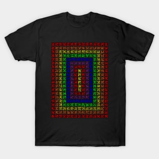 Rainbow Rectangle Pattern T-Shirt